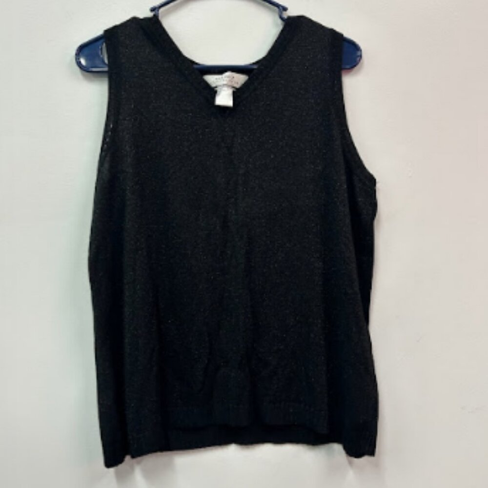 Salon Z Bundle, Black tank top with black cardigan, Sz 1X, Sparkly